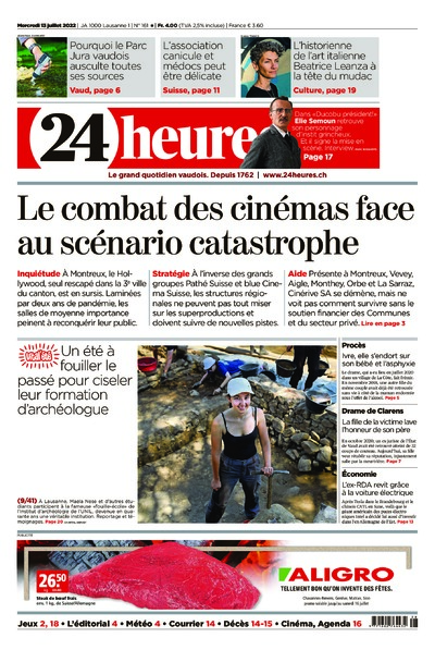 Dernière édition du journal 24 heures