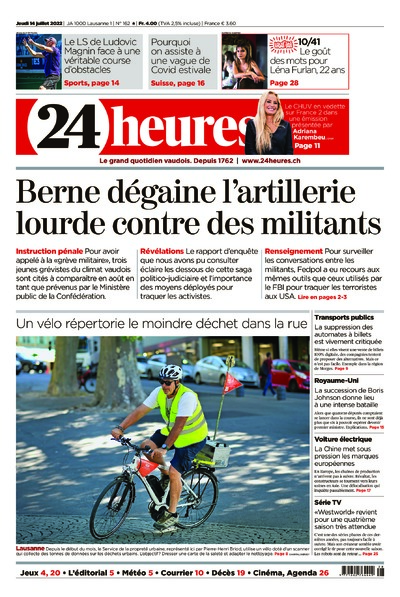 Dernière édition du journal 24 heures