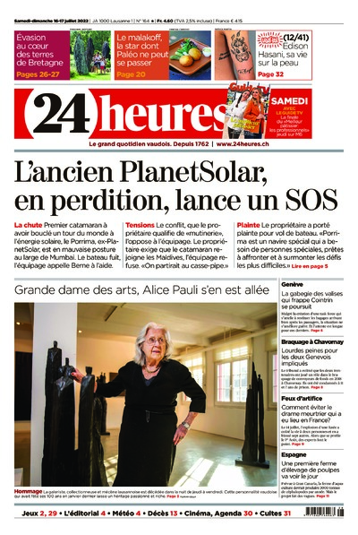 Dernière édition du journal 24 heures