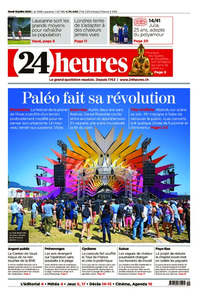 Dernière édition du journal 24 heures