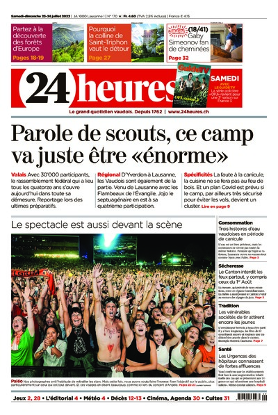 Dernière édition du journal 24 heures
