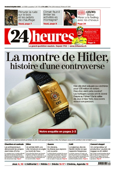 Dernière édition du journal 24 heures