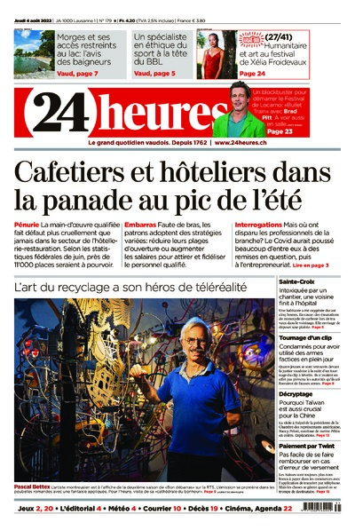 Dernière édition du journal 24 heures