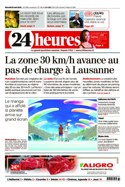Dernière édition du journal 24 heures