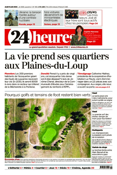Dernière édition du journal 24 heures