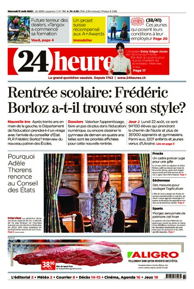 Dernière édition du journal 24 heures