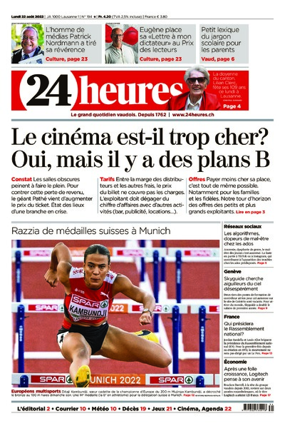 Dernière édition du journal 24 heures