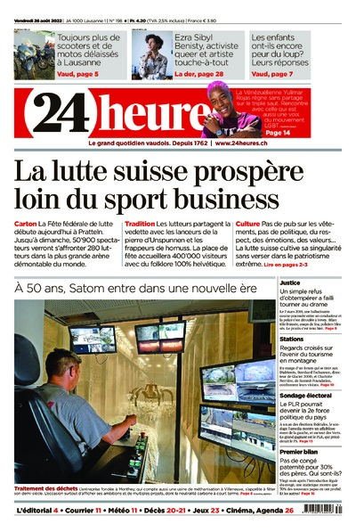 Dernière édition du journal 24 heures