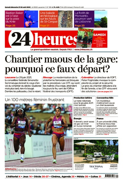 Dernière édition du journal 24 heures