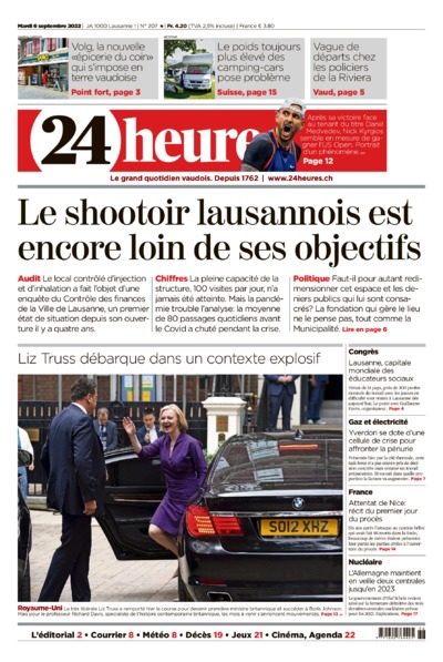 Dernière édition du journal 24 heures
