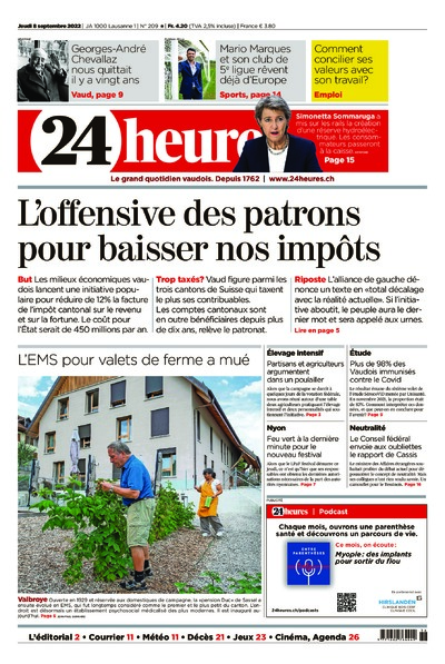 Dernière édition du journal 24 heures