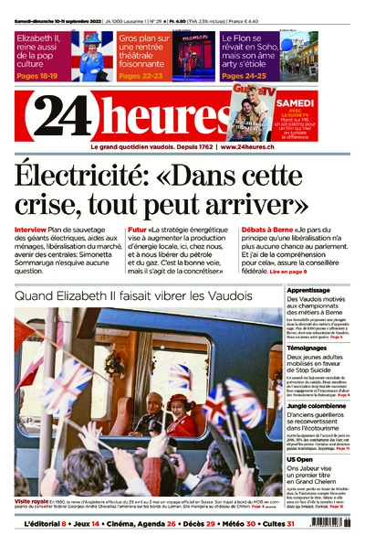 Dernière édition du journal 24 heures