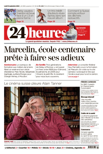 Dernière édition du journal 24 heures