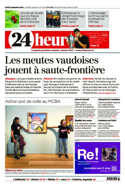 Dernière édition du journal 24 heures