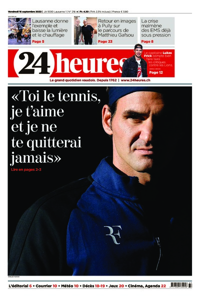 Dernière édition du journal 24 heures