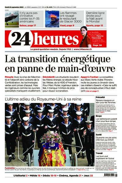 Dernière édition du journal 24 heures