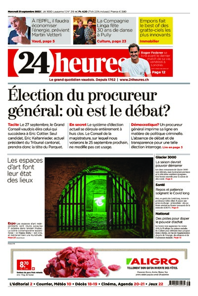 Dernière édition du journal 24 heures