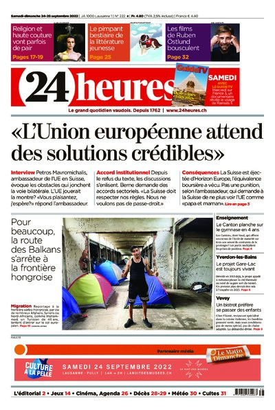 Dernière édition du journal 24 heures