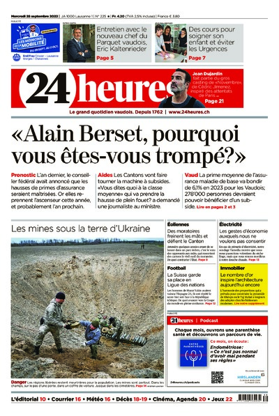 Dernière édition du journal 24 heures