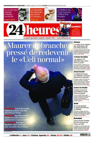 Dernière édition du journal 24 heures
