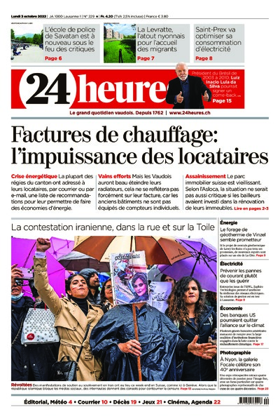 Dernière édition du journal 24 heures