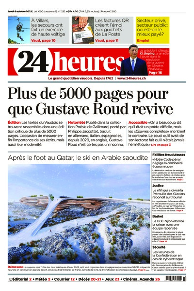 Dernière édition du journal 24 heures