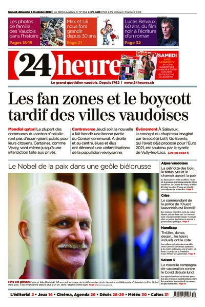 Dernière édition du journal 24 heures