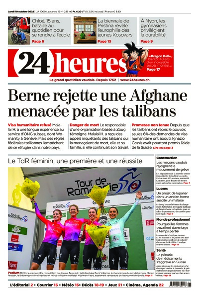 Dernière édition du journal 24 heures