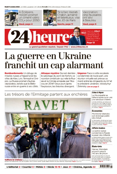 Dernière édition du journal 24 heures