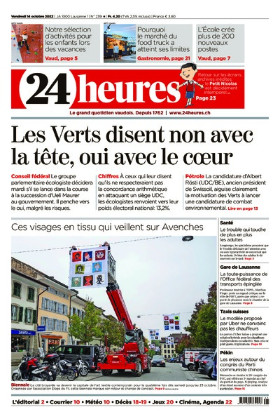 Dernière édition du journal 24 heures