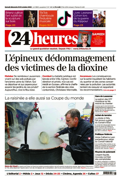 Dernière édition du journal 24 heures