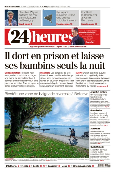 Dernière édition du journal 24 heures