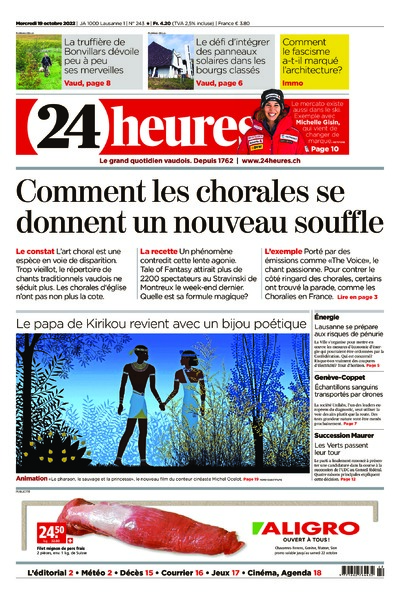 Dernière édition du journal 24 heures