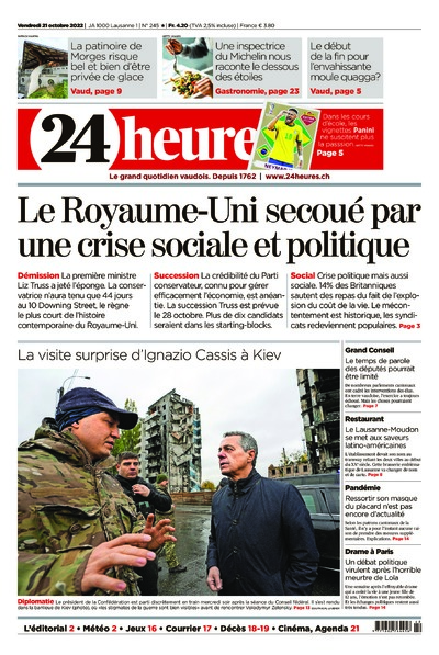 Dernière édition du journal 24 heures