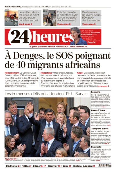 Dernière édition du journal 24 heures