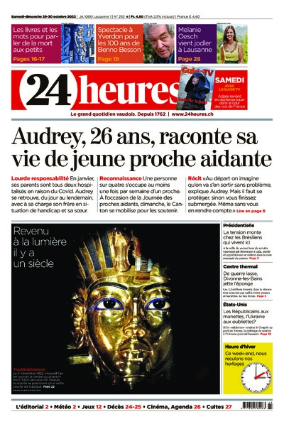 Dernière édition du journal 24 heures