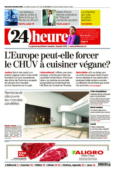 Dernière édition du journal 24 heures