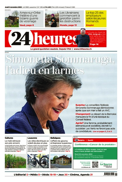 Dernière édition du journal 24 heures