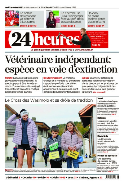 Dernière édition du journal 24 heures