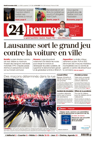 Dernière édition du journal 24 heures