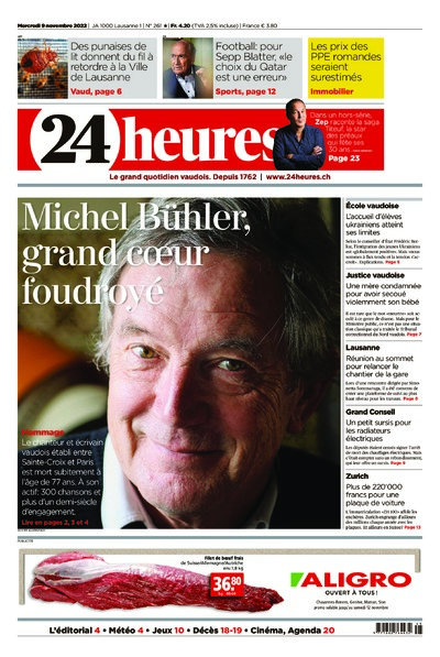 Dernière édition du journal 24 heures