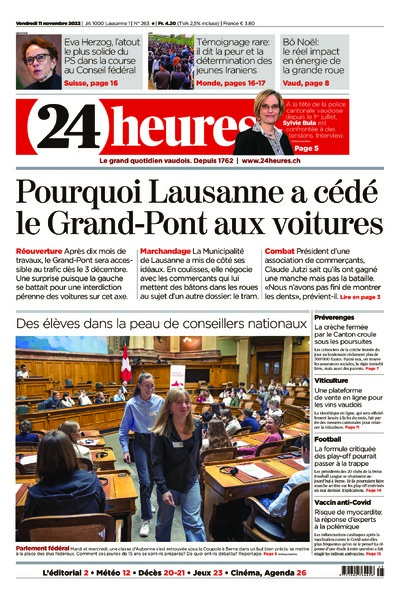 Dernière édition du journal 24 heures