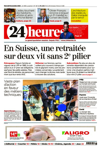 Dernière édition du journal 24 heures