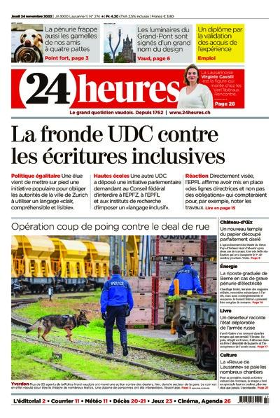 Dernière édition du journal 24 heures