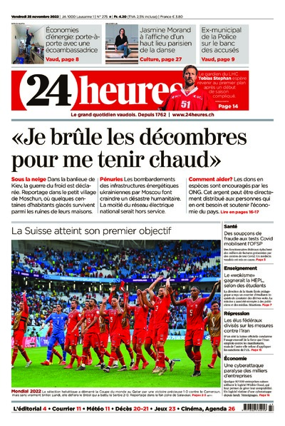 Dernière édition du journal 24 heures