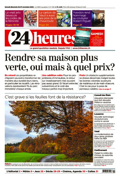 Dernière édition du journal 24 heures