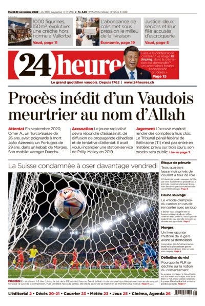 Dernière édition du journal 24 heures
