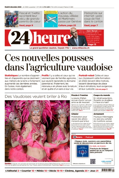 Dernière édition du journal 24 heures
