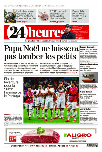 Dernière édition du journal 24 heures