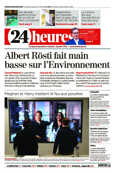 Dernière édition du journal 24 heures